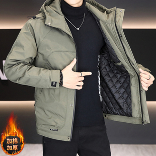 潮流百搭加棉加厚冲锋衣工装 二棉外套男士 夹克棉服 2025新款 秋冬季