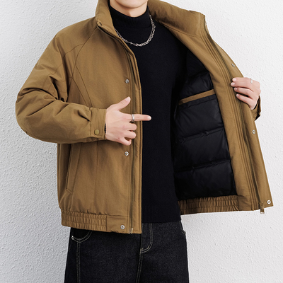 冬季新款休闲羽绒服外套男