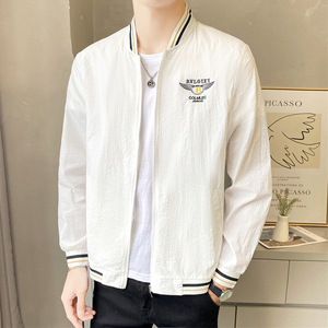 防晒衣男夏季2026新款超薄透气棒球服休闲男装潮牌冰丝防晒服外套