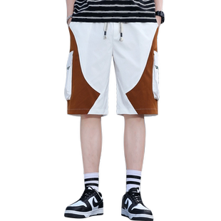 夏季短裤男薄款工装五分裤休闲宽松外穿大裤衩潮牌百搭男装中裤子