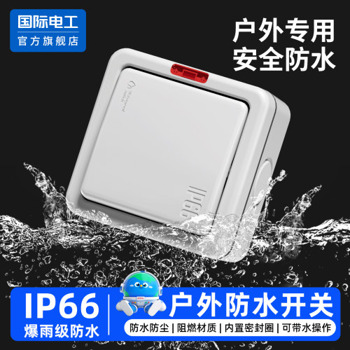 IP66级户外防水开关防雨单双控
