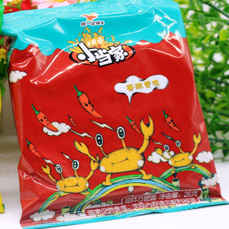 80后怀旧零食统一小当家干脆面干吃方便面捏碎面香辣蟹味包邮