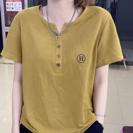 【芭拉婷家】遮肚显衫休闲打底女T恤妈妈大码女士上衣宽松短袖新