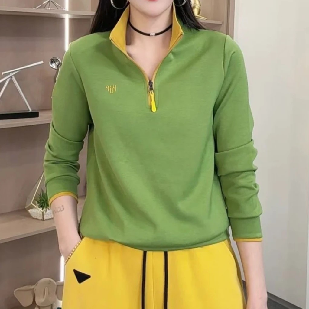 【芭拉婷】2026新款妈妈春季洋气打底衫女修身百搭欧货长袖T恤卫