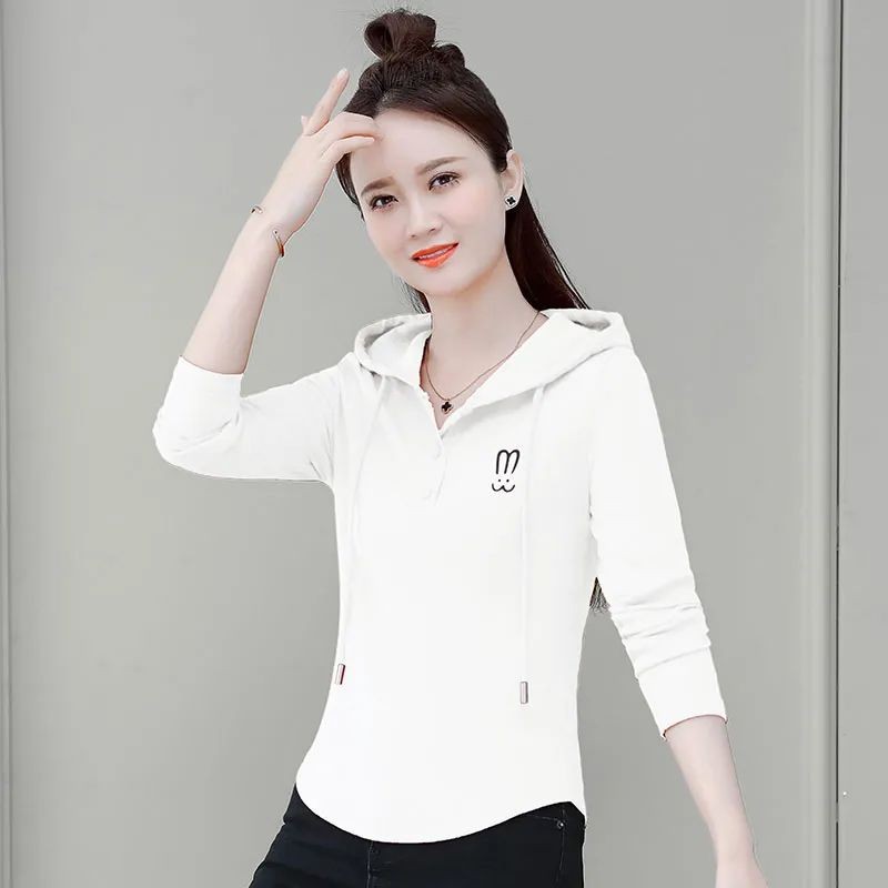 【芭拉婷】高档连帽卫衣2026新款春秋上衣女时尚显瘦减龄休闲百搭