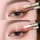 一抹成型渐变懒人三色眼影棒大地色哑光珠光提亮不晕染眼妆初学者