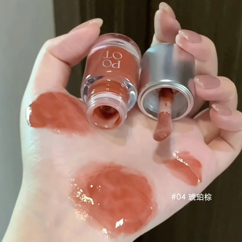 啵啵唇冻水光镜面唇釉精华唇蜜滋润唇彩裸色口红玻璃唇油透明叠图