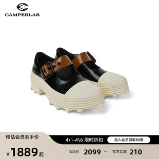 时尚 CAMPERLAB看步女鞋 Traktori新款 潮流玛丽珍鞋 拼色小皮鞋