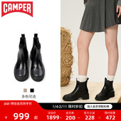 粗跟增高短靴法式 Camper看步女鞋 Milah新款 气质百搭皮靴及踝靴