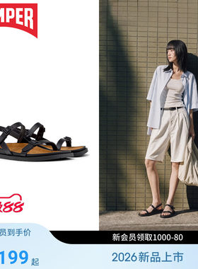 【新品】Camper看步女鞋Lluc Sandal简约舒适平底低跟夏季凉鞋