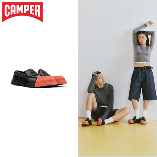 真皮一脚蹬厚底换头皮鞋 新品 Camper看步男女鞋 junction乐福鞋