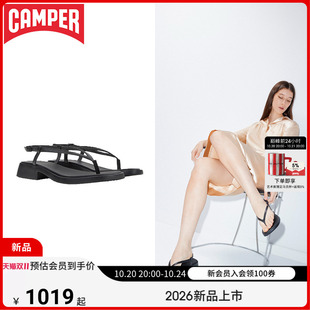 【新品】Camper看步女鞋Dana简约夏季夹脚方跟凉鞋日常低跟人字拖