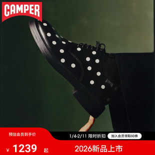 【新品】Camper看步女鞋Dean波点时尚系带皮鞋潮流舒适休闲德比鞋