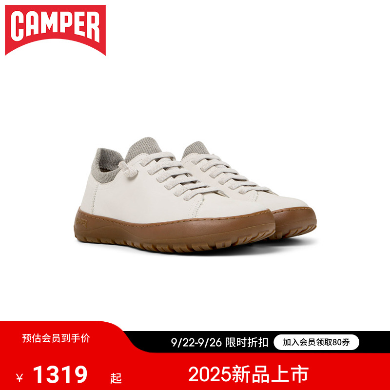 Camper看步女鞋Peu Serra新款时尚百搭休闲鞋舒适平底圆头皮鞋