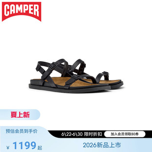 【新品】Camper看步女鞋Lluc Sandal简约舒适平底低跟夏季凉鞋