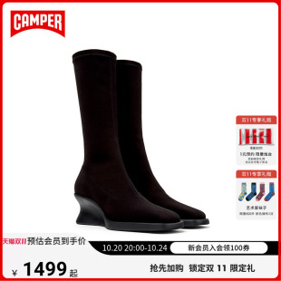 【26新品】Camper看步女靴Louise复古英伦风保暖长靴内增高坡跟靴