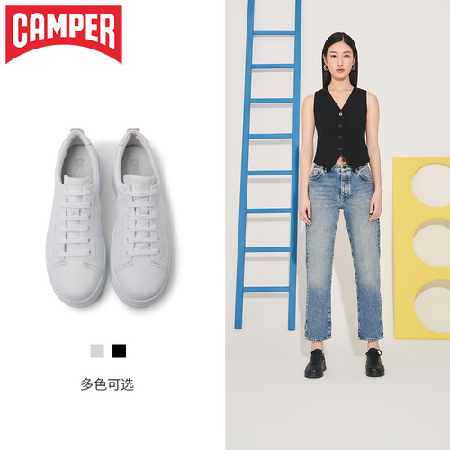看步女鞋Camper小白鞋复古