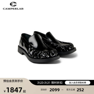 褶皱皮鞋 CAMPERLAB看步男女鞋 时尚 1978一脚蹬复古舒适乐福鞋 Mil