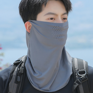 防晒面罩男士冰丝面巾脸罩夏季户外遮全脸口罩男款出游遮脖子披肩