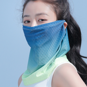 冰丝面纱女款2026新款夏季遮阳全脸防晒面罩护颈围脖挂耳头巾脖套