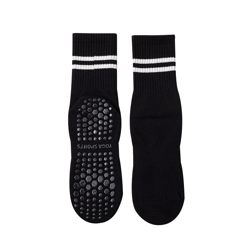 普拉提运动瑜伽袜中长筒女配鲨鱼裤健身跳绳跳操跑步防滑地板袜子