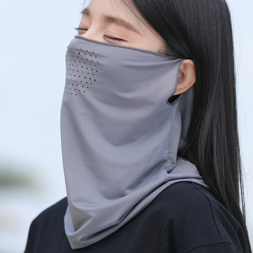 夏季冰丝头巾防晒面罩男女