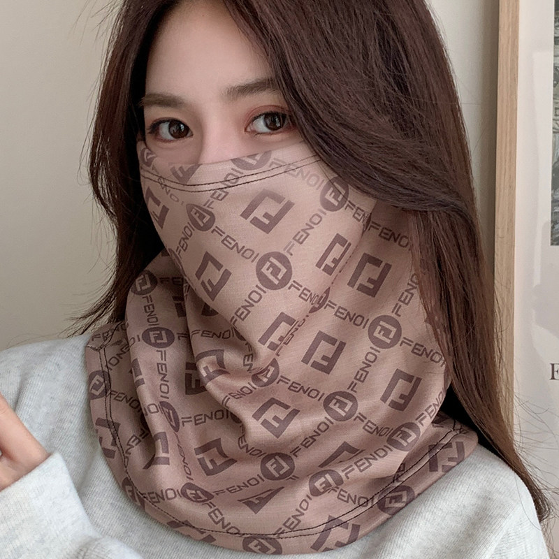 骑车挂耳面罩女秋冬季户外旅行出游韩版时尚百变头巾护颈脖套围脖