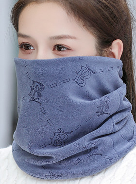百搭围脖女士秋冬季保暖加厚百变头巾帽子抗寒防风面罩护颈椎脖套