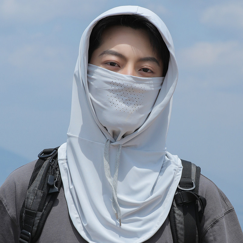 防晒面罩冰丝头套男女夏季遮全脸护颈脖子围脖户外骑行自行车面巾