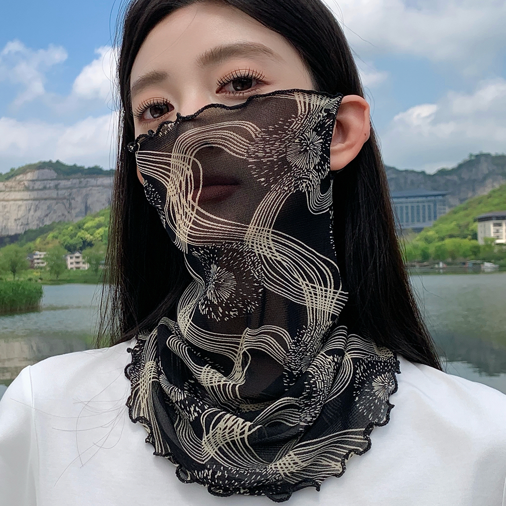 全脸防晒面罩女新款冰丝护颈开车