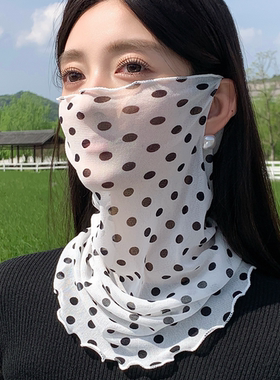 夏季防晒全脸护颈挂耳丝巾面罩