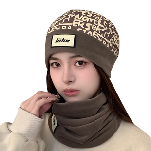 女款帽子冬天保暖抗寒冷帽网红显脸小堆堆帽骑行开电动加厚包头帽