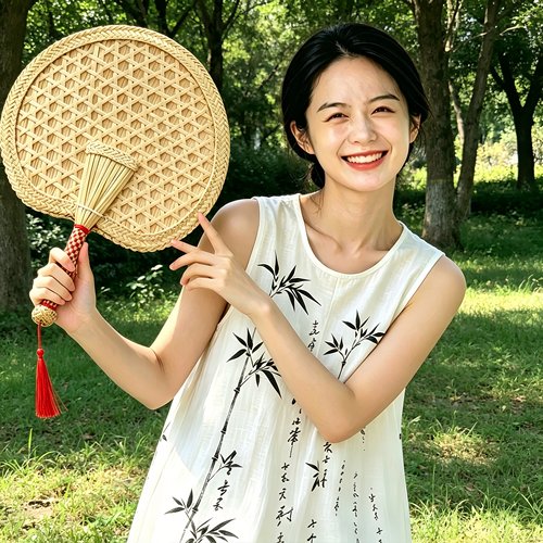 蒲扇老式纯手工编织夏季大扇子