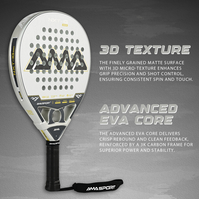 AMASPORT Padel Racket板式网球拍碳纤维专业训练比赛笼式拍Padel