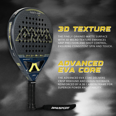AMASPORT Padel Racket板式网球拍碳纤维专业训练比赛笼式拍Padel