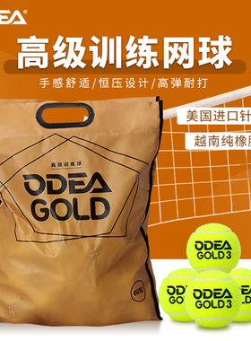 ODEA欧帝尔网球专业高级网球训练比赛球GOLD网球无压60粒整袋网球