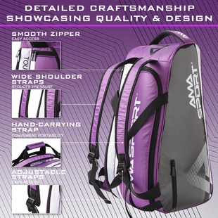 AMASPORT笼式板球拍双肩包Padel板球手提包新款潮流大容量板球包