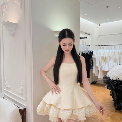 AIALA LUMENA-调千金芭蕾裙连衣裙(配蝴蝶结)(不含安全裤)L21239