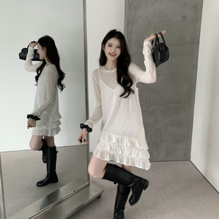 grapestone 葡萄籽-口推荐款套装长袖T恤+连衣裙两件套套装26620