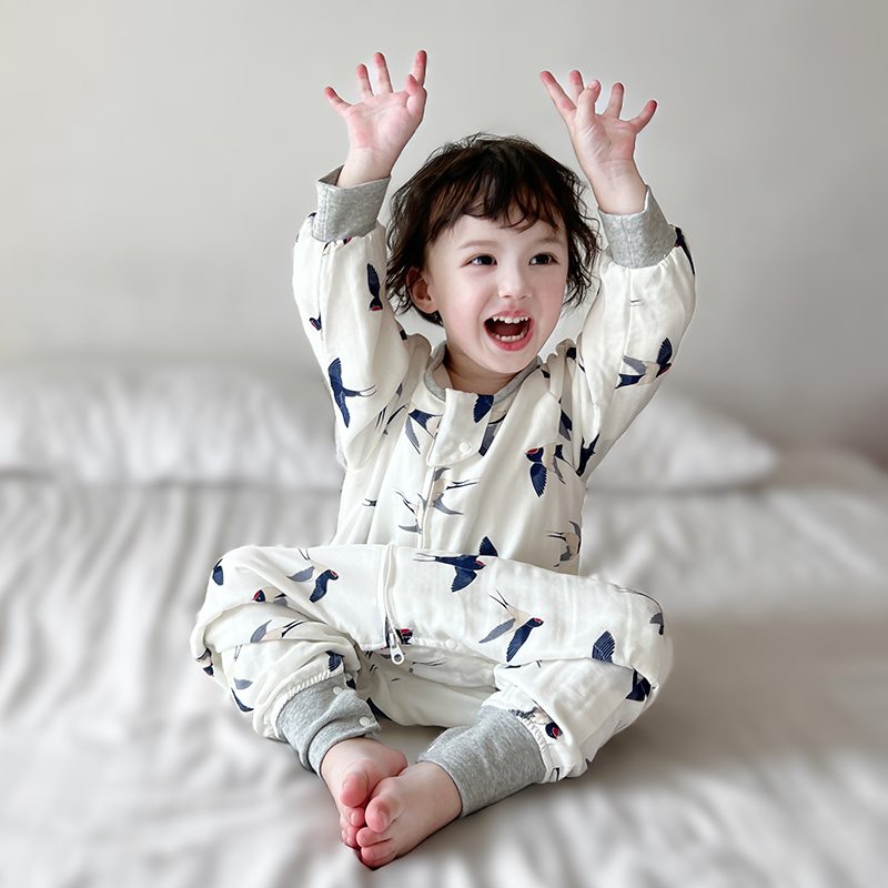 M家秋季新品婴儿睡袋四层竹棉纱布长袖分腿宝宝防踢被四季通用,婴童用品,睡袋/防踢被,淘宝优惠券,粉丝福利购,淘宝优惠卷