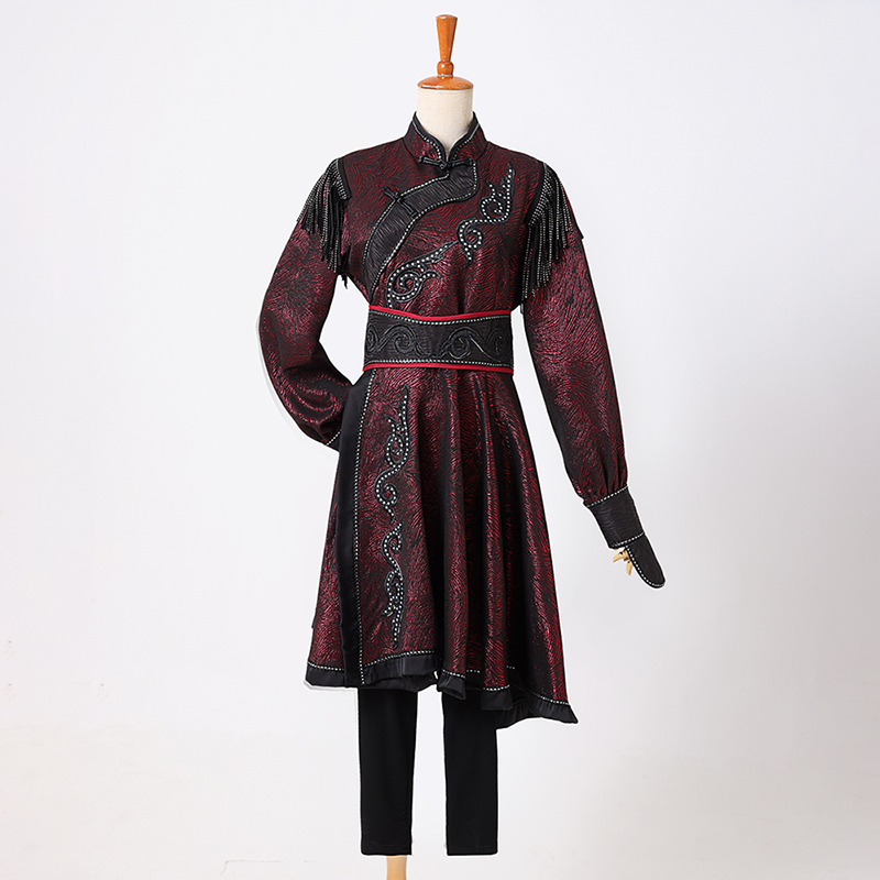 诗菲艺2024年提花面料蒙古舞蹈服