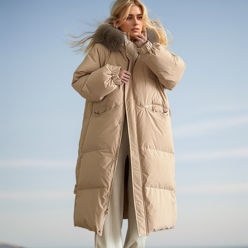 爆款羽绒棉服女中长款过膝2024冬季新款韩版棉袄宽松加厚棉衣外套