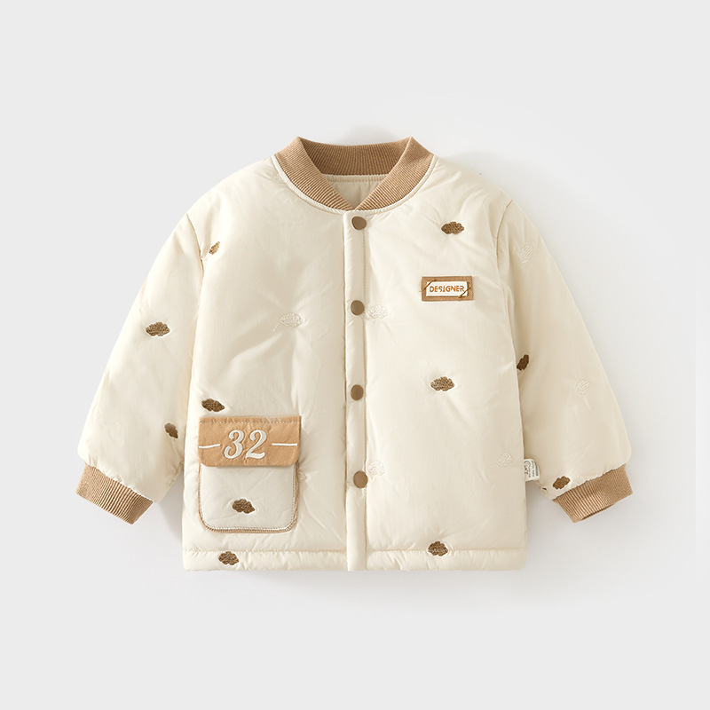 宝宝棉袄加厚夹棉上衣男童女童保暖外穿棉衣120克婴儿童秋冬外套