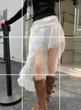 不规则蕾丝半身裙女夏季