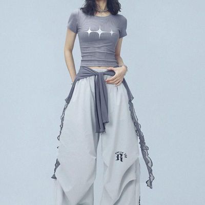 爵士舞屁帘长袖跳舞腰搭