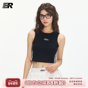 ER字母无袖运动背心女夏季新款辣妹短款内搭显瘦瑜伽短上衣美背