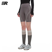 ER户外运动高弹收腹提臀拉链口袋骑行裤 女夏健身短裤 速干透气塑形