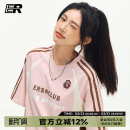 T恤男2026夏美式 ER泽西风短袖 三条杠赛车服高街情侣上衣 凉感