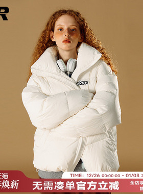 ER基础纯色高领短款羽绒服2026冬季90白鸭绒轻薄美式休闲保暖外套