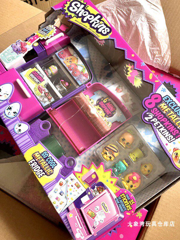 SHOPKINS 쇼핑 엘프 소녀 놀이 집 장난감 냉장고 절묘한 보석 보관 상자 미니 소장 인형